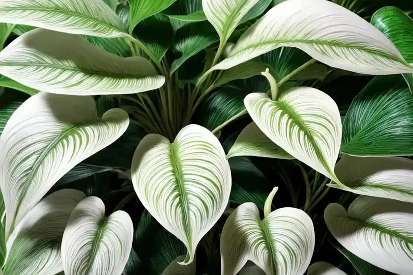 White philodendron (philodendron erubescens ‘white princess’) — photo 3