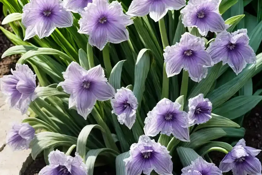 Wild garlic (tulbaghia violacea ‘silver lace’) — photo 2