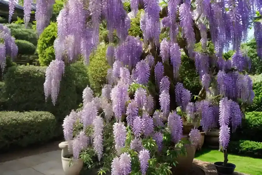 Wisteria floribunda ‘rosea’ (pink japanese wisteria) — photo 2