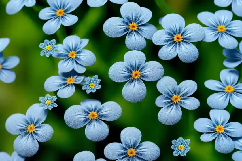 Woodland forget-me-not (myosotis sylvatica)