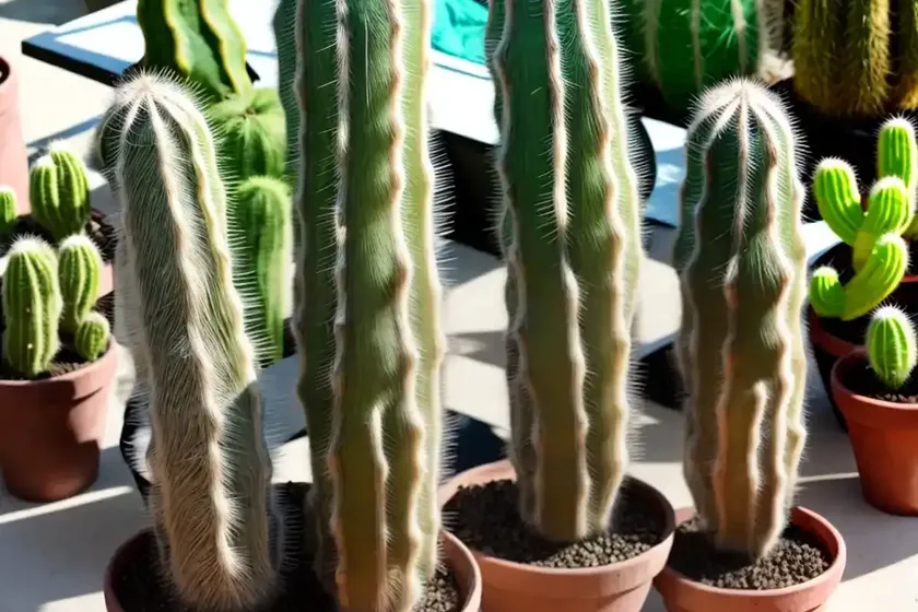 Wooly torch (cleistocactus strausii) — photo 2