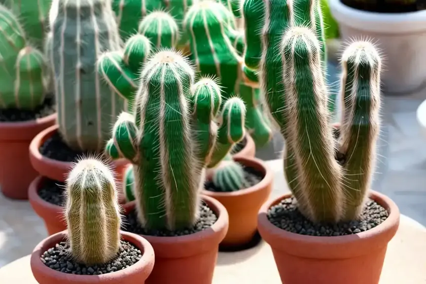 Wooly torch (cleistocactus strausii) — photo 3