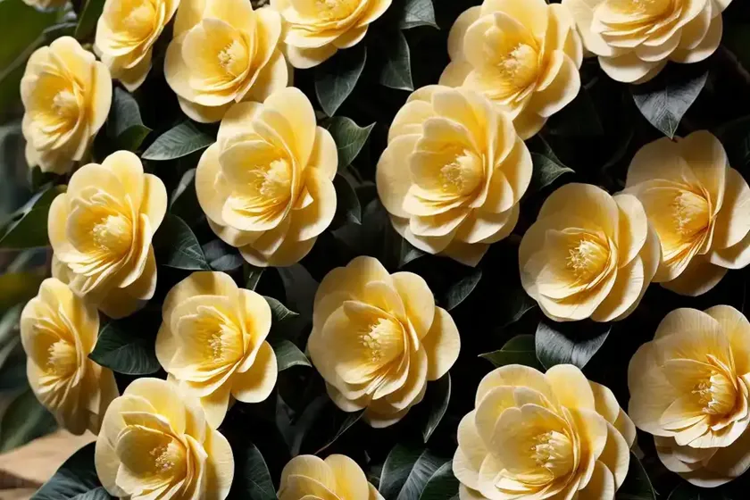 Yellow camellia (camellia petelotii)