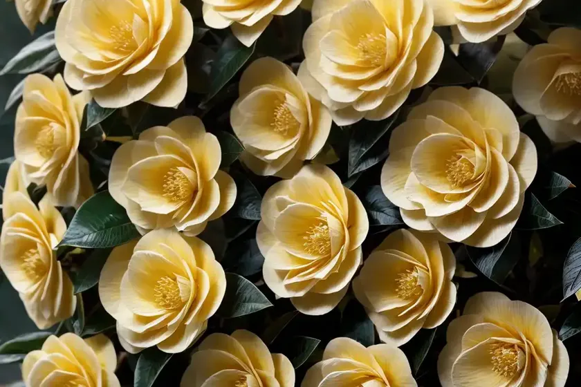 Yellow camellia (camellia petelotii var. petelotii) — photo 2
