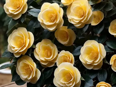 Yellow Camellia (Camellia Petelotii Var. Petelotii)