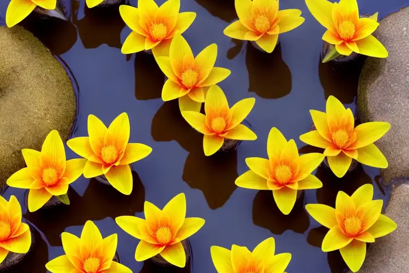 Yellow floating heart (nymphoides peltata) — photo 2