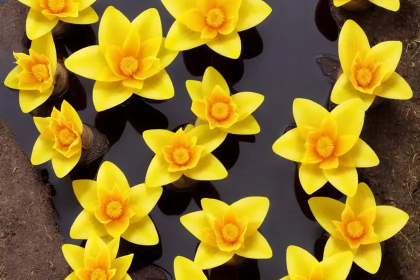 Yellow floating heart (nymphoides peltata) — photo 3