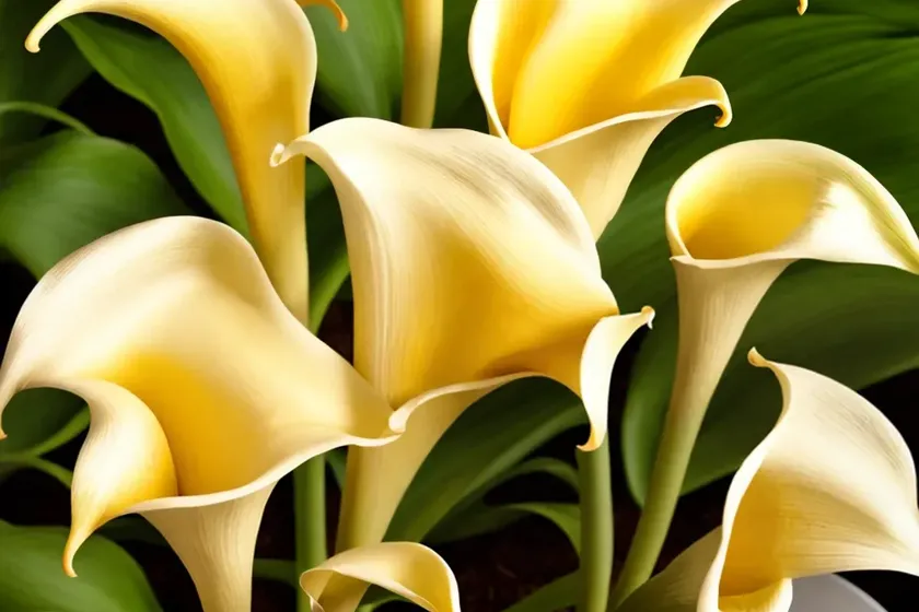 Zantedeschia elliottiana (golden calla lily) — photo 2