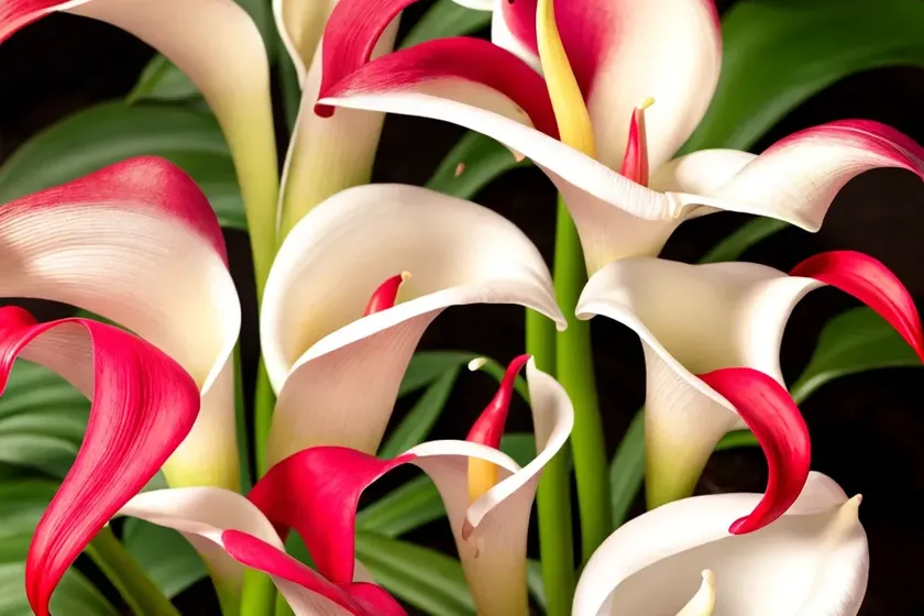 Zantedeschia ‘ruby sensation’ (calla lily)