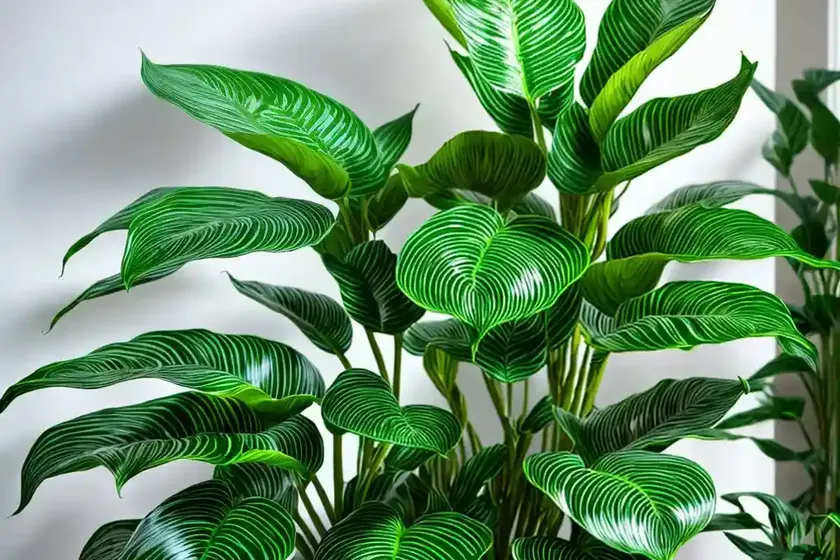 Zebra plant (calathea zebrina) — photo 2