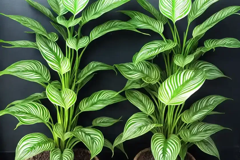 Zebra plant (calathea zebrina)