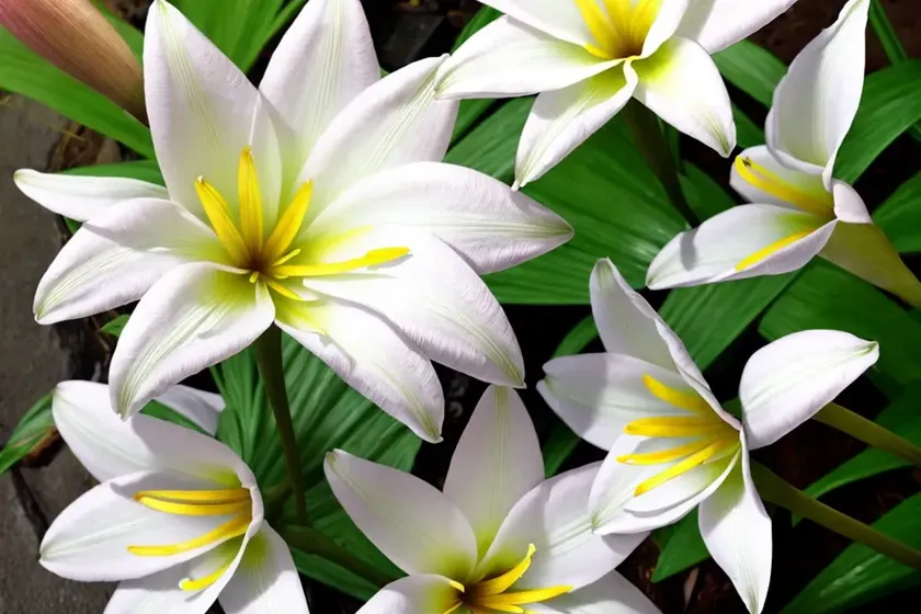 Zephyranthes drummondii (evening rain lily)
