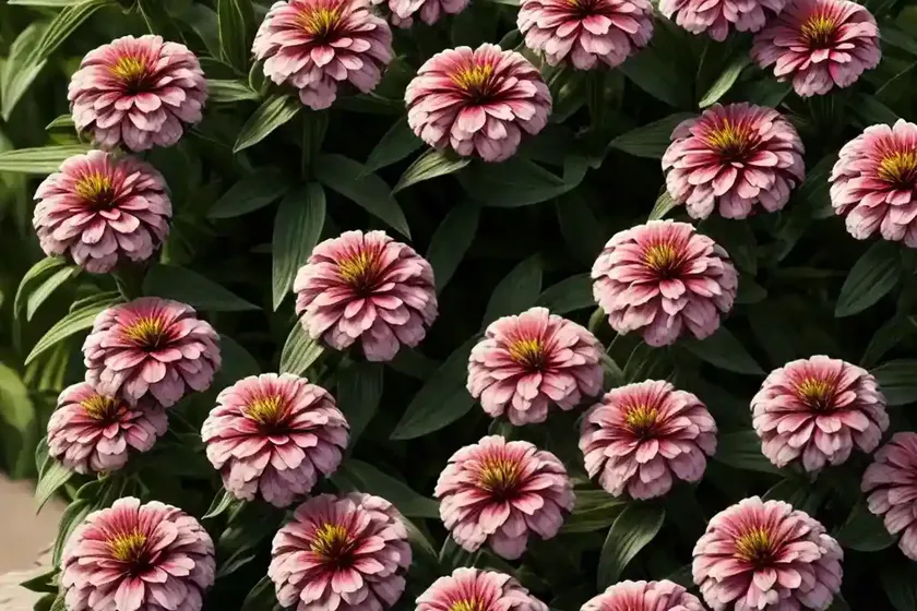 Zinnia elegans ‘pinca’) — photo 3