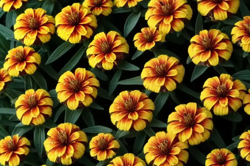 Zinnia Elegans ‘Zowie! Yellow Flame’) — photo 3