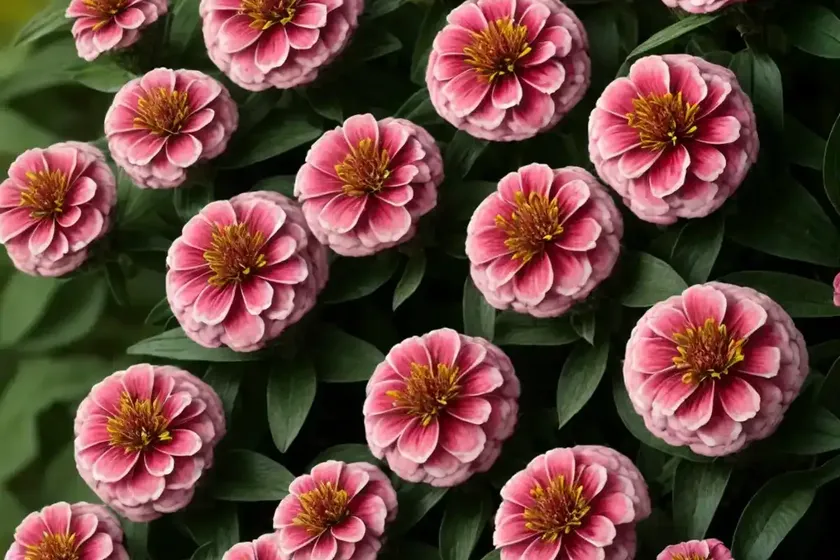 Zinnia marylandica ‘double zahara fire’) — photo 2