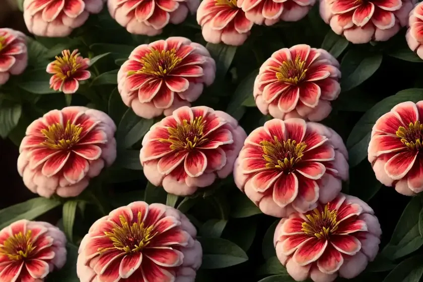 Zinnia marylandica ‘double zahara fire’) — photo 3