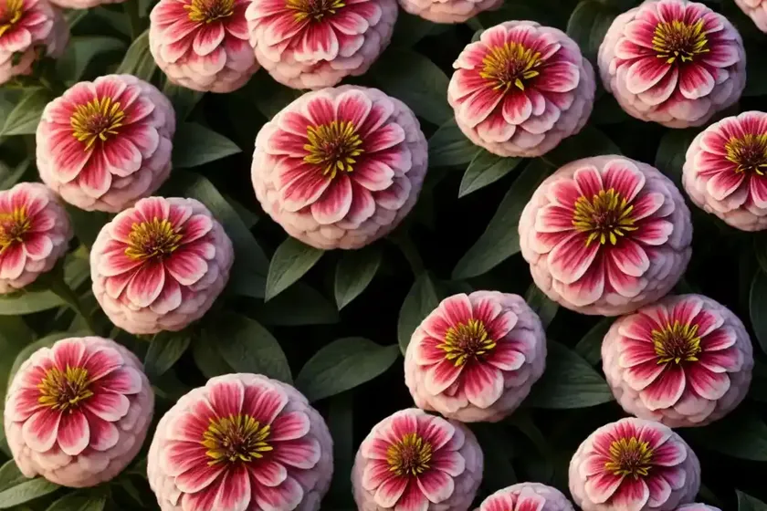 Zinnia marylandica ‘double zahara fire’)