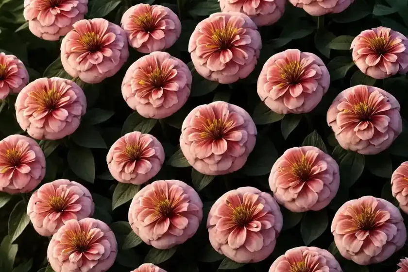 Zinnia marylandica ‘double zahara salmon rose’) — photo 2