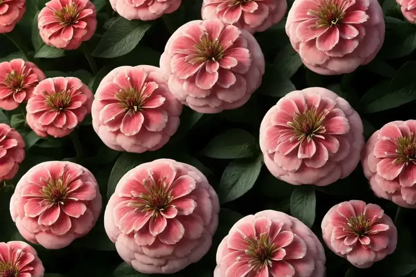 Zinnia marylandica ‘double zahara salmon rose’) — photo 3