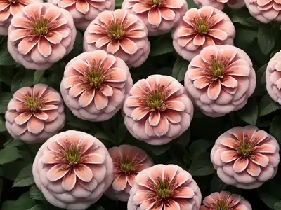 Zinnia Marylandica ‘Double Zahara Salmon Rose’)