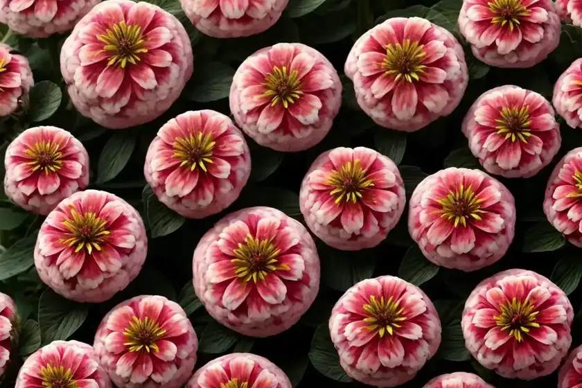 Zinnia marylandica ‘double zahara strawberry’) — photo 2