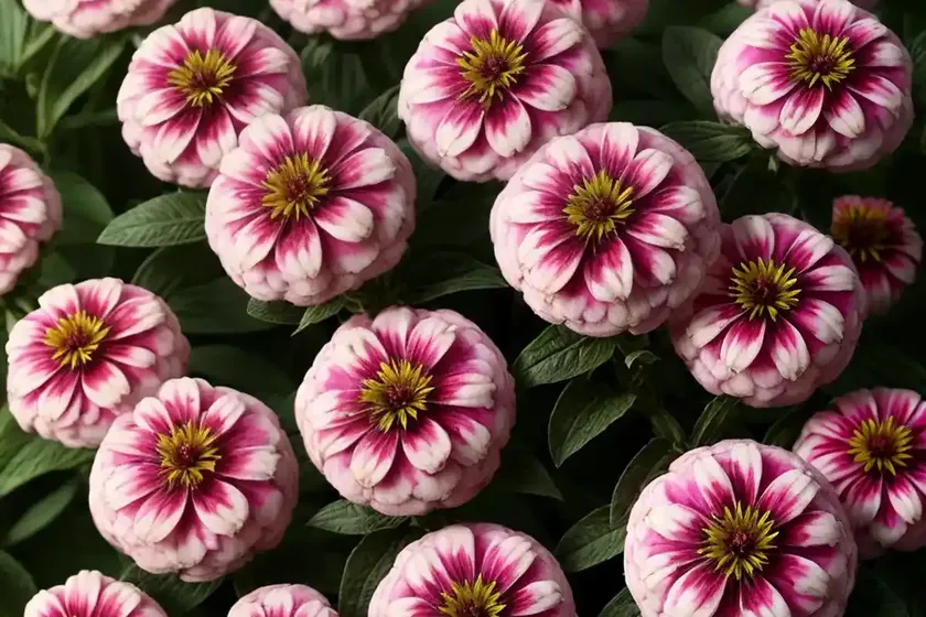 Zinnia marylandica ‘zahara raspberry’)
