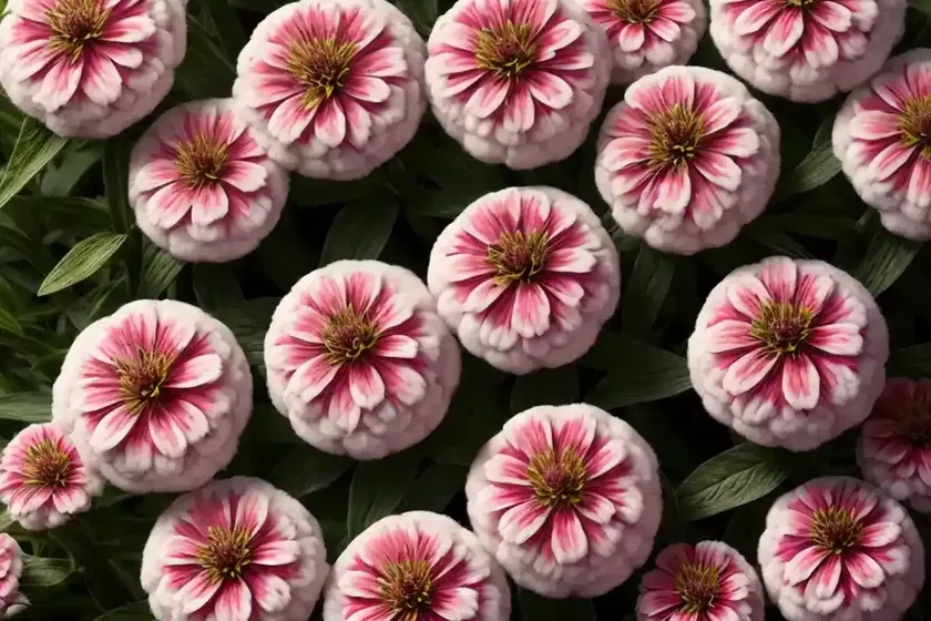 Zinnia ‘polar bear’) — photo 2
