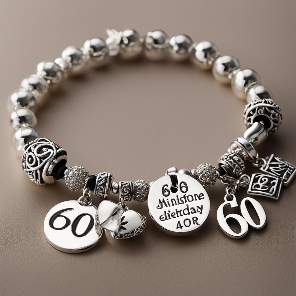 60th Birthday Milestone Bracelet 60th Birthday Milestone Bracelet