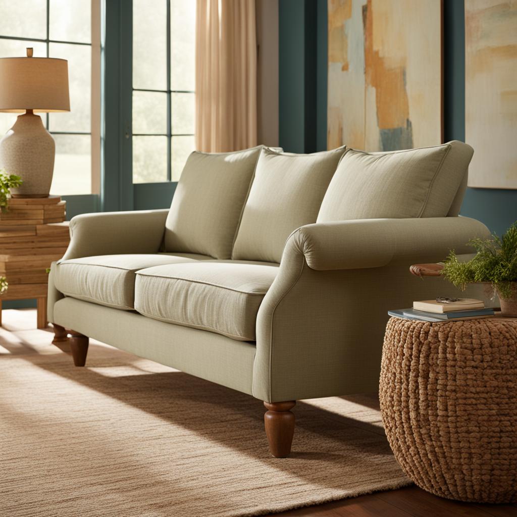 Anthropologie linen sofa Anthropologie linen sofa