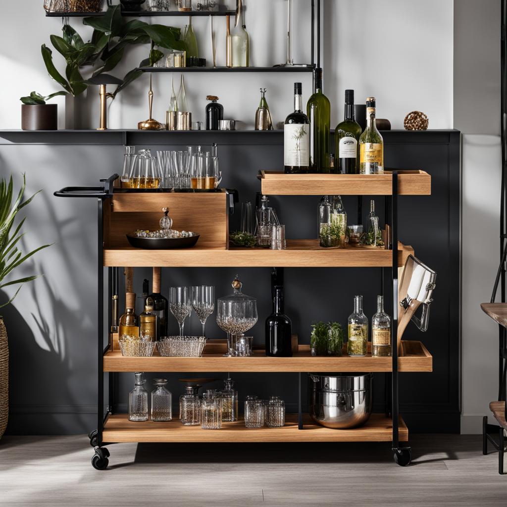 Best Bar Cart for Mixing Drinks: Christopher Knight Home Gerard Industrial Wooden Bar Cart Best Bar Cart for Mixing Drinks: Christopher Knight Home Gerard Industrial Wooden Bar Cart