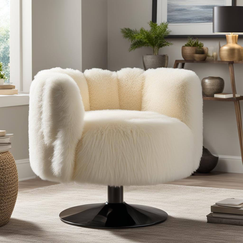 Best Faux Shearling Swivel Chair Best Faux Shearling Swivel Chair