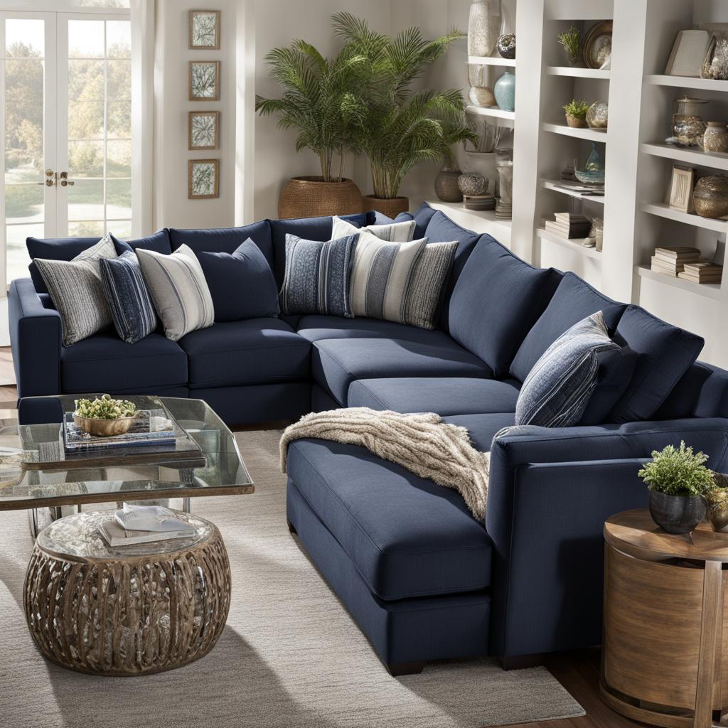 Bob's Furniture Dream Navy Modular Sectional Image Bob's Furniture Dream Navy Modular Sectional Image