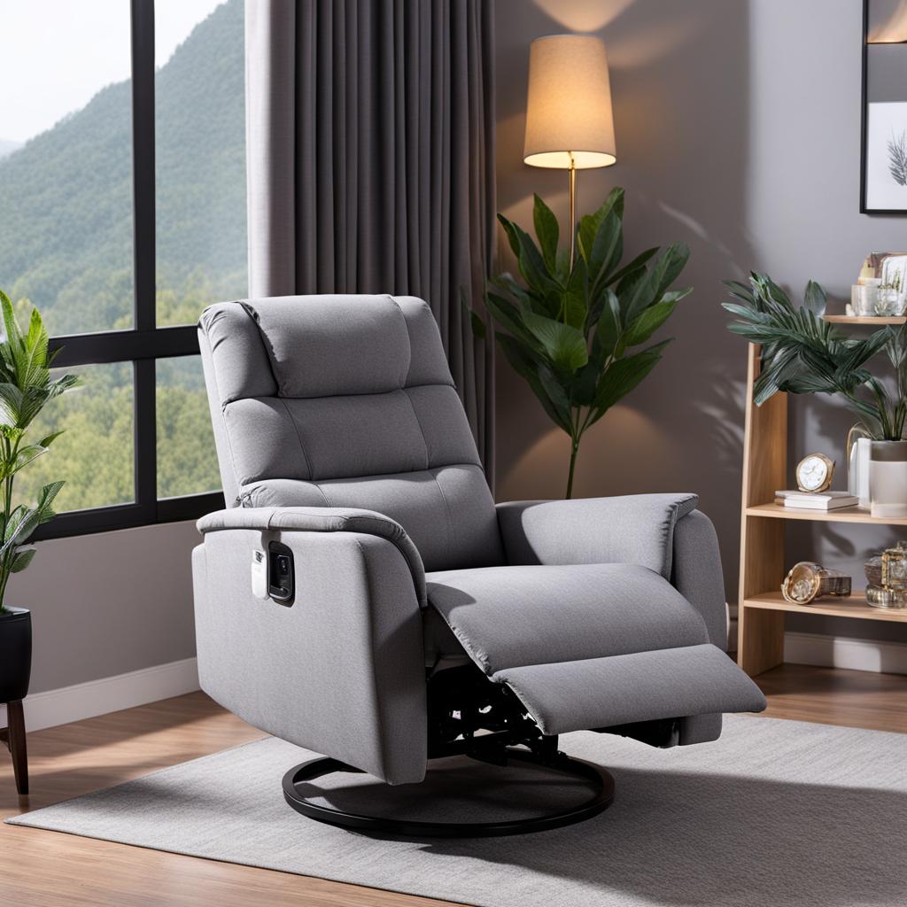 CANMOV Swivel Rocker Recliner Chair Gray CANMOV Swivel Rocker Recliner Chair Gray