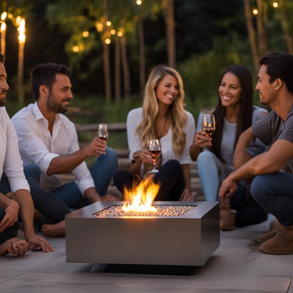 CINEZUN Tabletop Fire Pit Ethanol Fireplace CINEZUN Tabletop Fire Pit Ethanol Fireplace