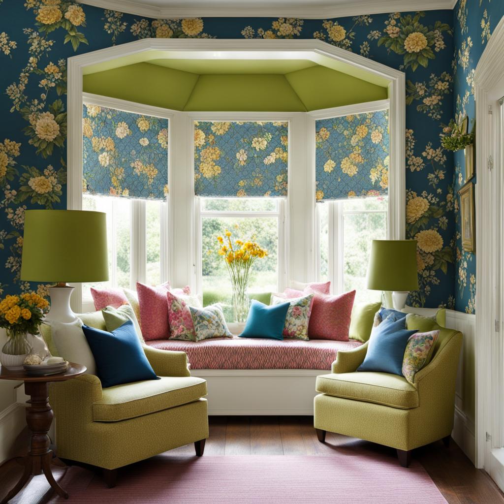 Coordinating Patterned Blinds with Wallpaper Coordinating Patterned Blinds with Wallpaper