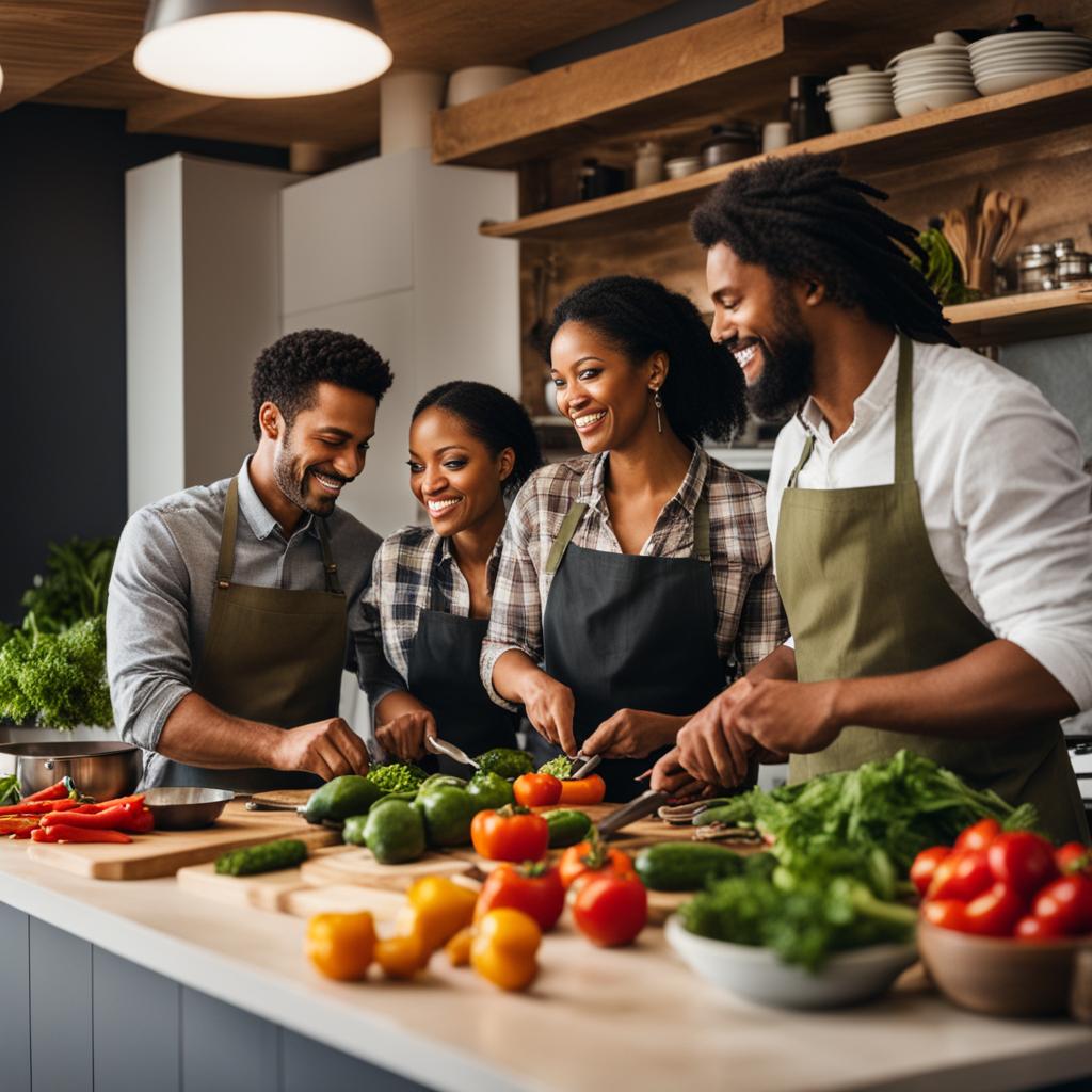 Couples cooking together Couples cooking together