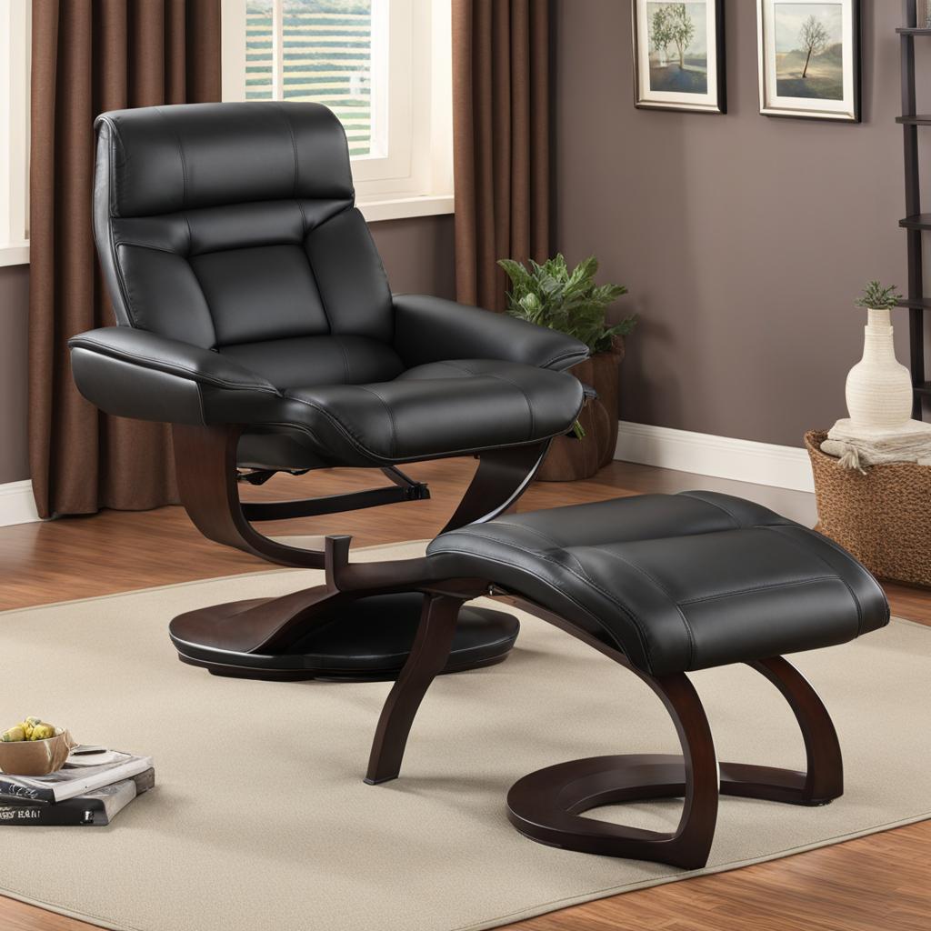 Faux Leather Chair with Ottoman Faux Leather Chair with Ottoman