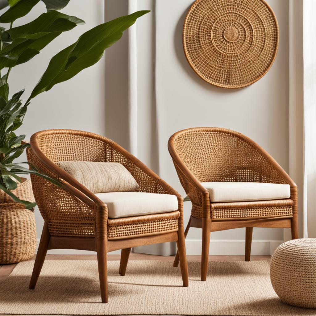 Keila Teak Occasional Chair in Rattan Keila Teak Occasional Chair in Rattan