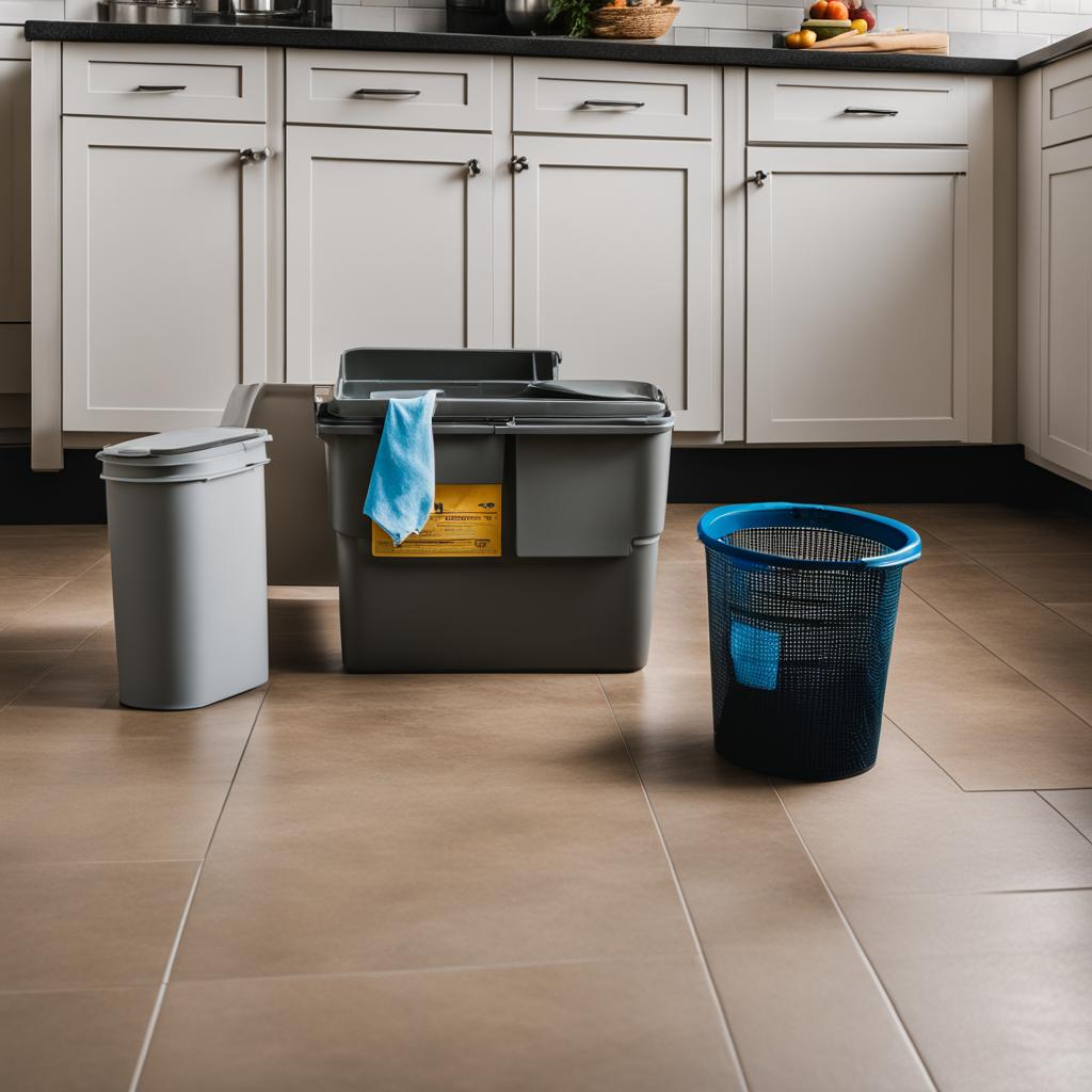 Kitchen Trash and Floor Kitchen Trash and Floor