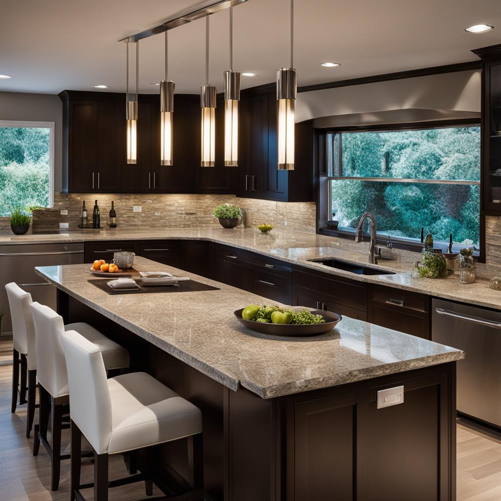 Layered lighting in a kitchen Layered lighting in a kitchen