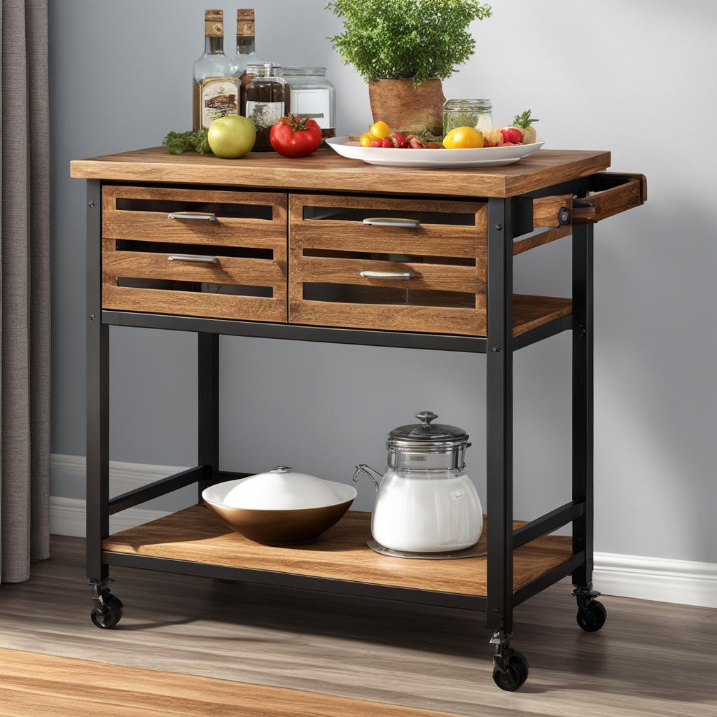 Mr IRONSTONE Kitchen Stand Microwave Cart Vintage Mr IRONSTONE Kitchen Stand Microwave Cart Vintage