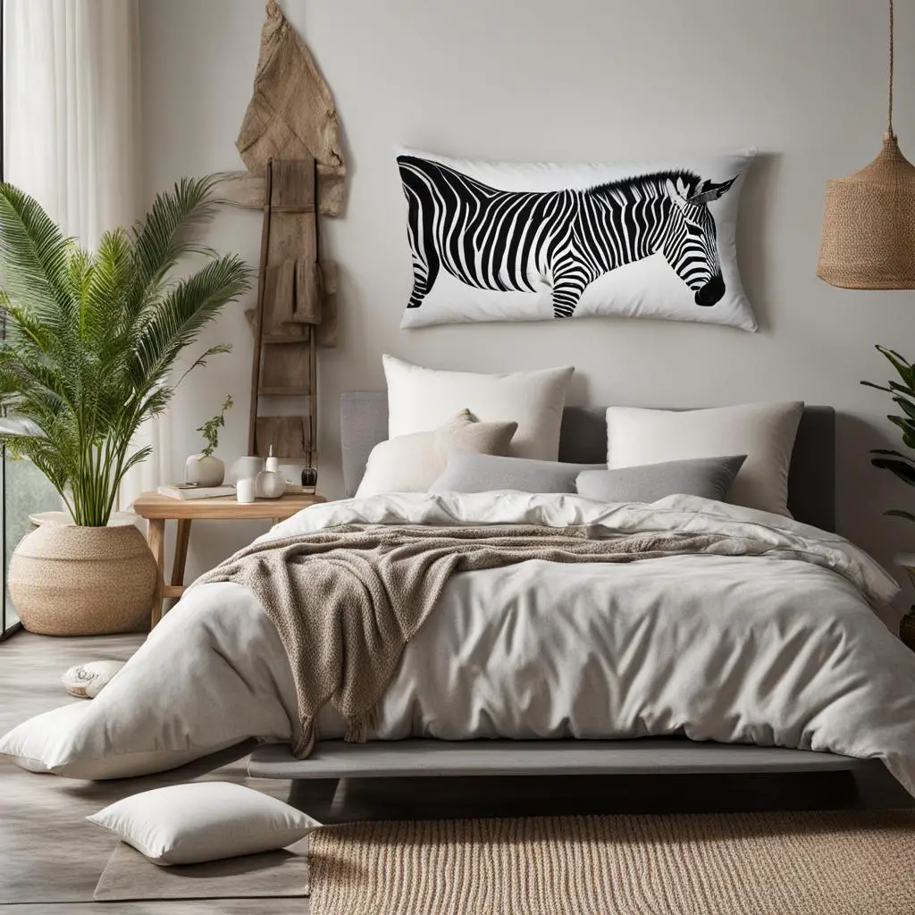 Novogratz Zebra Marble Body Pillow