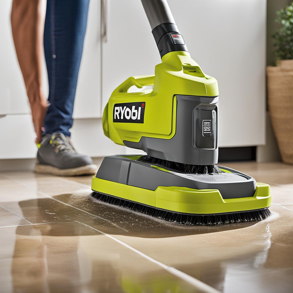Ryobi One+ 18V Cordless Compact Power Scrubber Ryobi One+ 18V Cordless Compact Power Scrubber