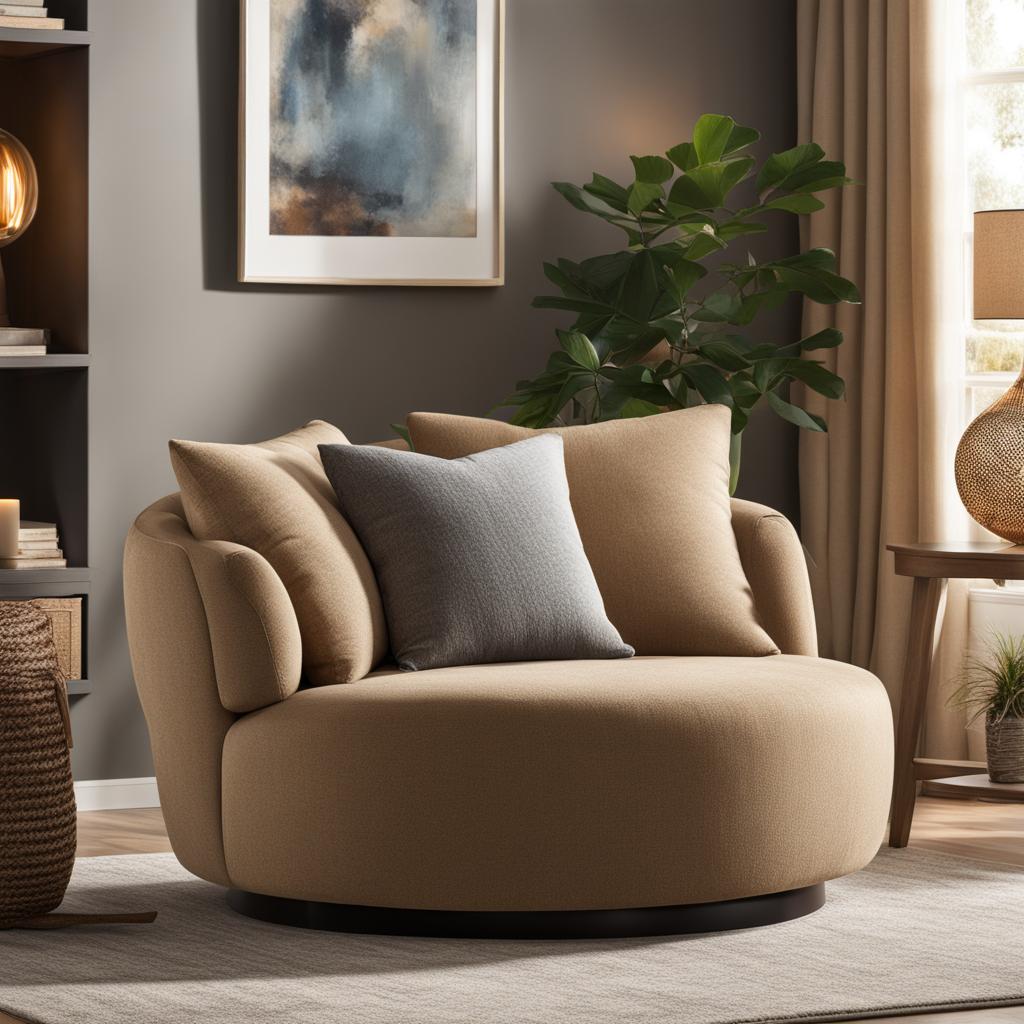 SULOPS oversized swivel accent round barrel chair SULOPS oversized swivel accent round barrel chair