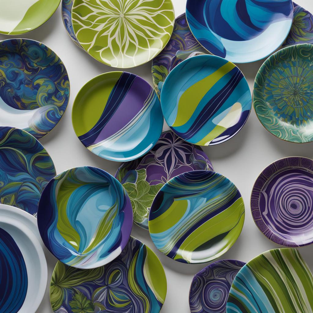 Spice by Tia Mowry Ebru Print Melamine Plates Spice by Tia Mowry Ebru Print Melamine Plates