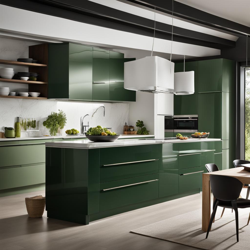 Stylish Green Kitchen Cabinets Stylish Green Kitchen Cabinets