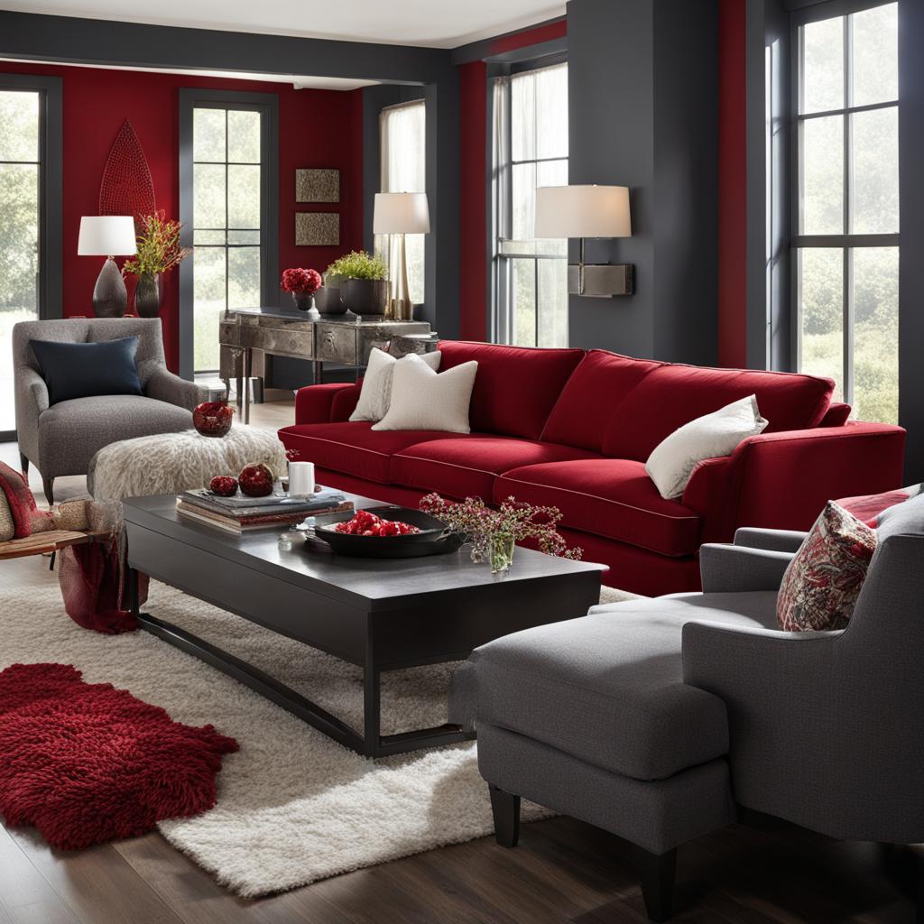 Wall color for red sofa