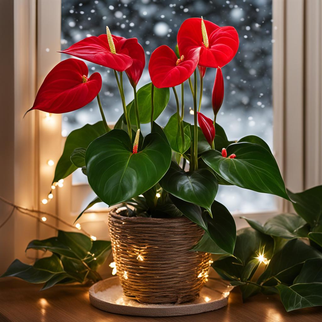 anthurium indoor Christmas plant