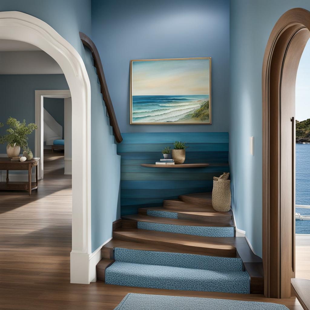 coastal blue for stairs wall coastal blue for stairs wall