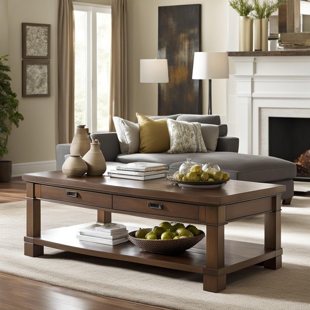 coffee table size and shape coffee table size and shape